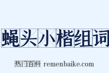 蝇头小楷组词是什么意思的图片